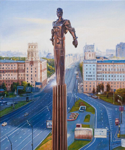 Точка невесомости. Памятник Юрию Гагарину на Ленинском проспекте