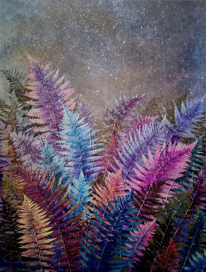 Папоротник. Иней (Снег).