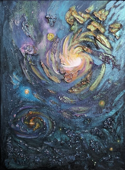 "Лабиринты Галактик" - вторая картина триптиха «По ту сторону света/Дыхание Вселенной»