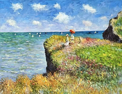 (копия) Клода Моне «Прогулка к утесу в Пурвиле»