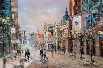 Исходный текст На улицах старой Европы. Вечер в оттенках лаванды