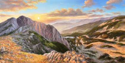 Медовый свет на горных склонах. Гора Фишт, Адыгея