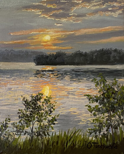 Золотистый закат на р.Оке