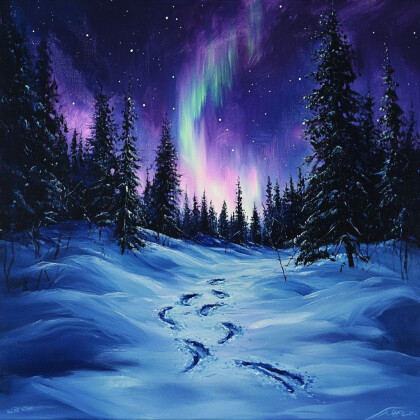 Следы на снегу