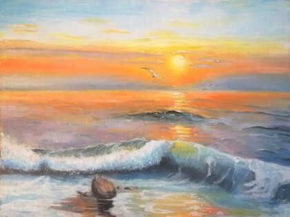 Закат у моря