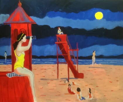 вечером на пляже