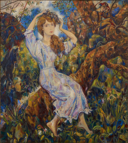 Девушка в голубом платье