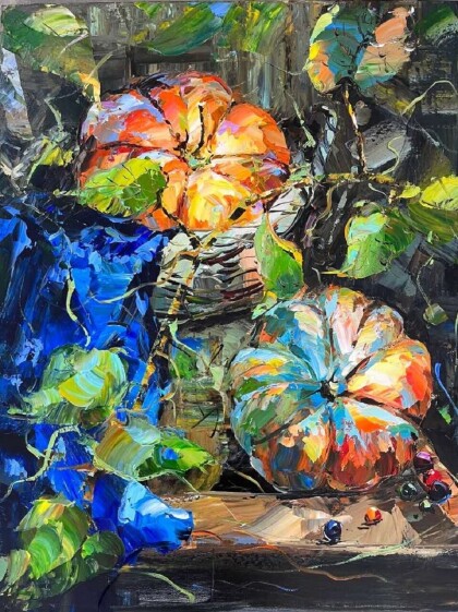 Богатства осени. Натюрморт с тыквами