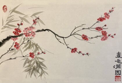 Почки набухли давно На сливе в саду, Одни - развернулись в цветы, Другие раскрылись едва