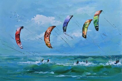 Блестящая гонка! Кайтсёрфинг