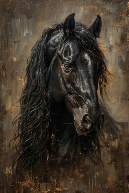 Чёрная лошадь