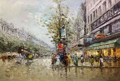 Большие бульвары, Театр дю Водевиль (вольная копия А. Бланшара)