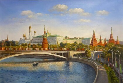 Вид на Кремль через Москву-реку