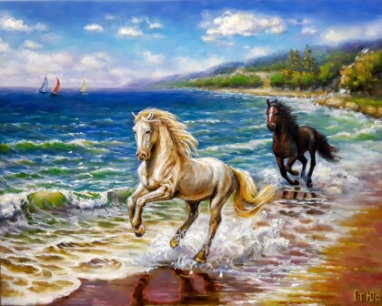 Белый конь и вороной