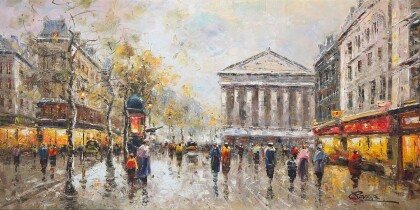 Пейзаж Парижа Антуана Бланшара Королевская улица Мадлен N2