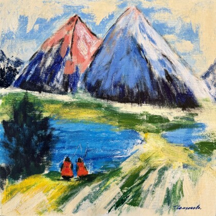 Друзья ловят рыбу в горной речке