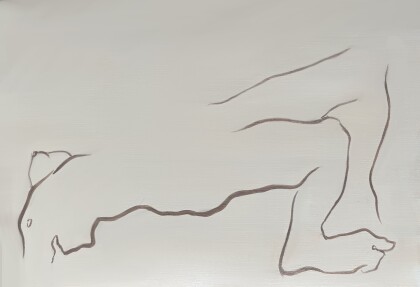 Изгиб. Абстрактная картина, минимализм