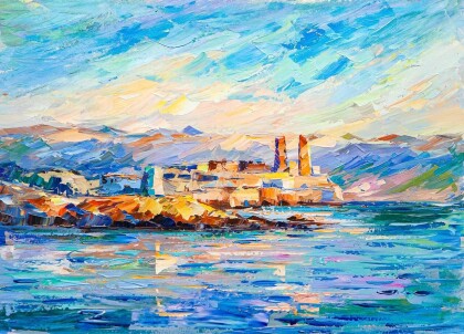 (вольная копия) Клода Моне «Антиб, дневной эффект»