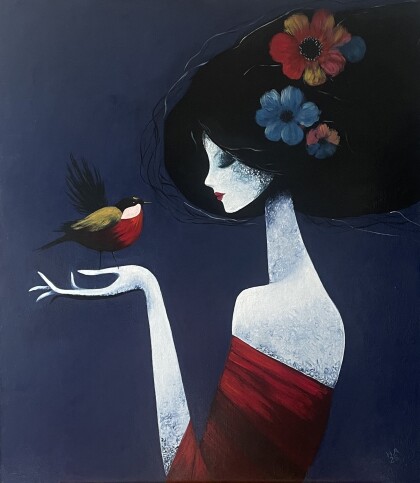 Девушка и птица