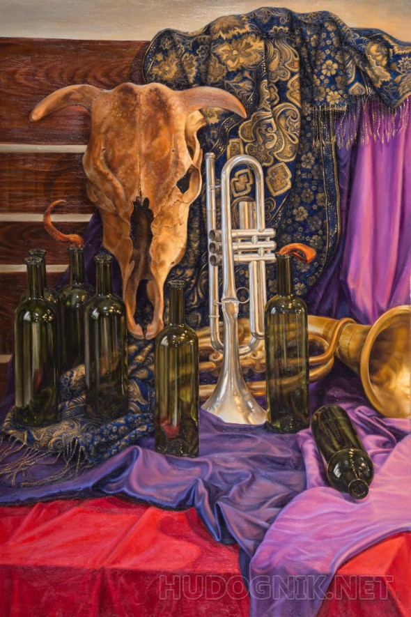 Картина маслом на холсте - Гусарский натюрморт