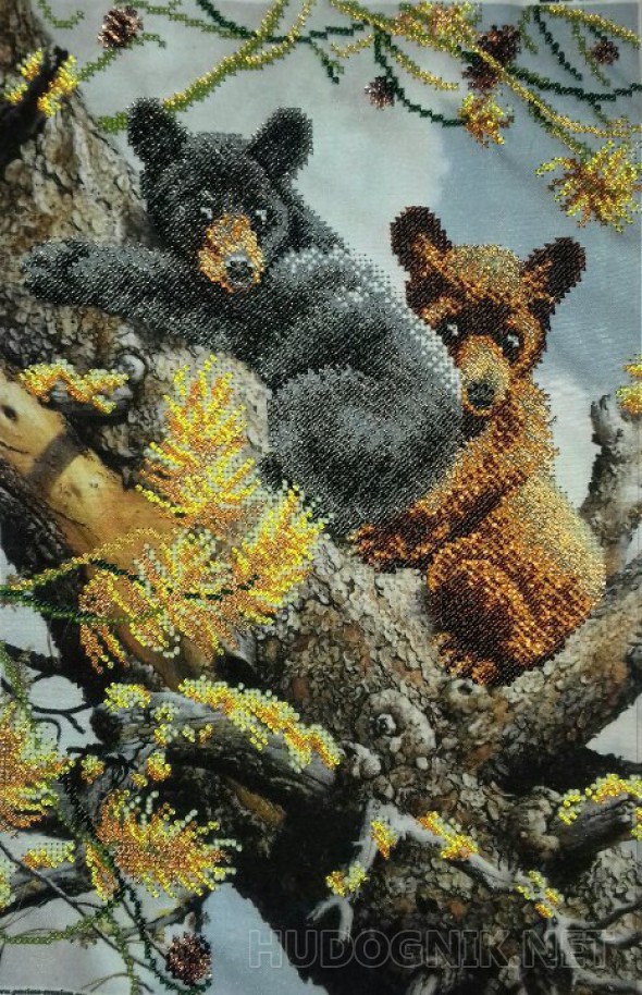Картина - Мишки бисером