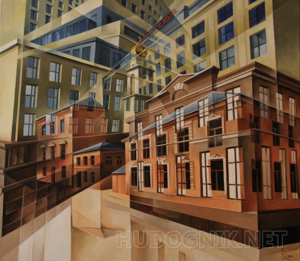 Пейзаж в стиле кубофутуризма - Замоскворечье