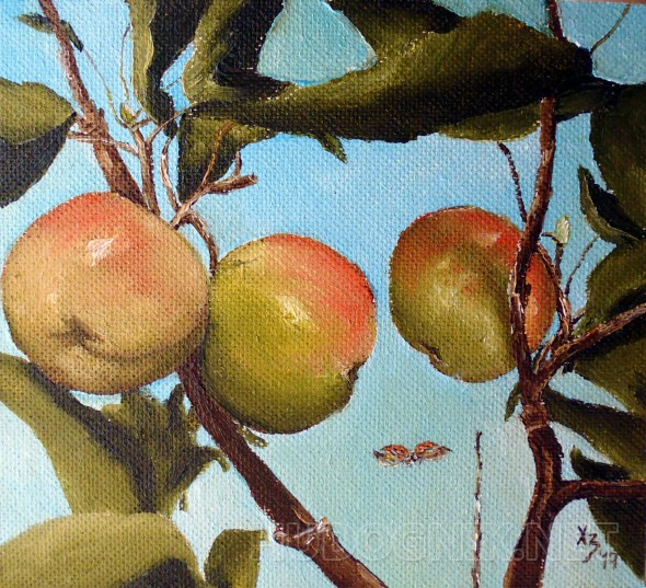 Картина маслом на холсте - Август