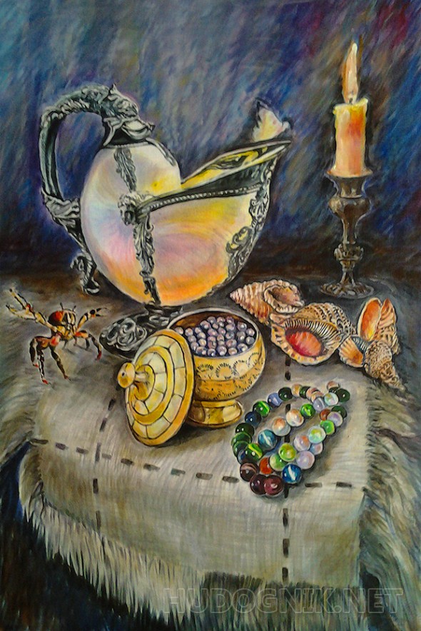 Картина маслом на холсте - Морские поделки