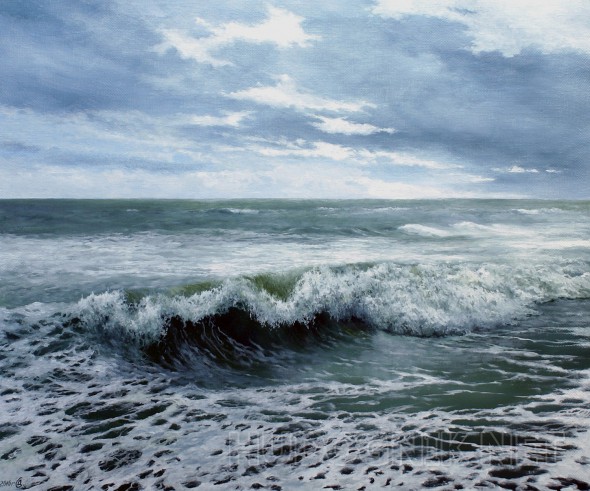 Пейзаж маслом на холсте - О море, море...