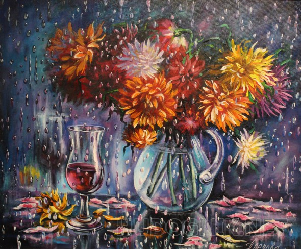 Картина маслом на холсте - Праздник осени