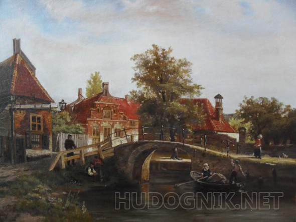 Картина маслом на холсте - Голландский пейзаж