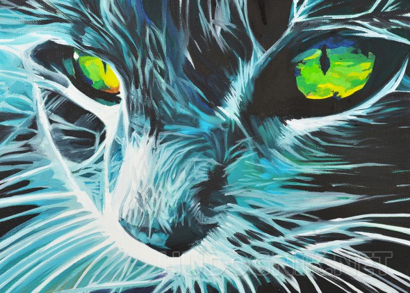 Картина маслом на холсте - Кошка