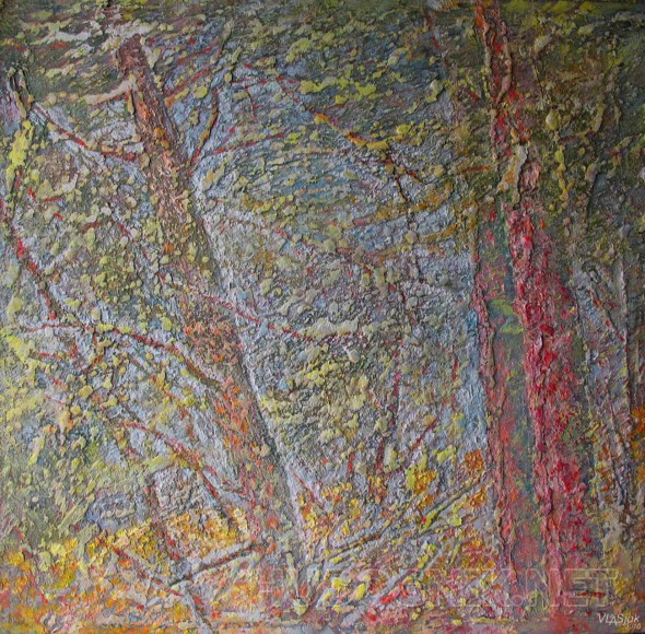 Картин маслом на холсте - Струна соснового ствола
