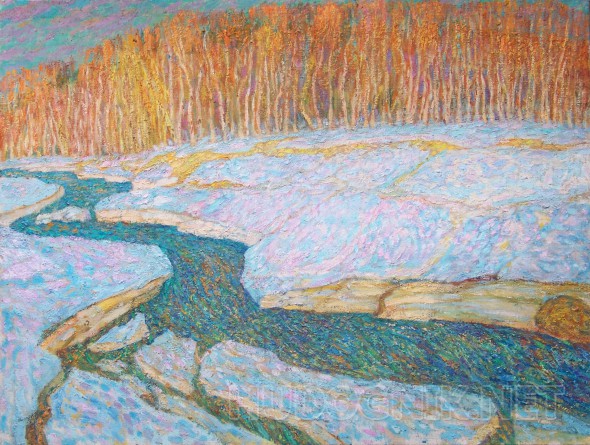 Пейзаж в стиле импрессионизма - Весна в Карелии