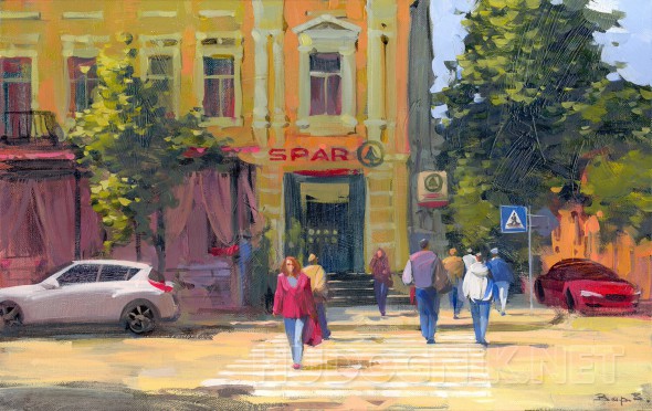 Пейзаж улицы города по фото