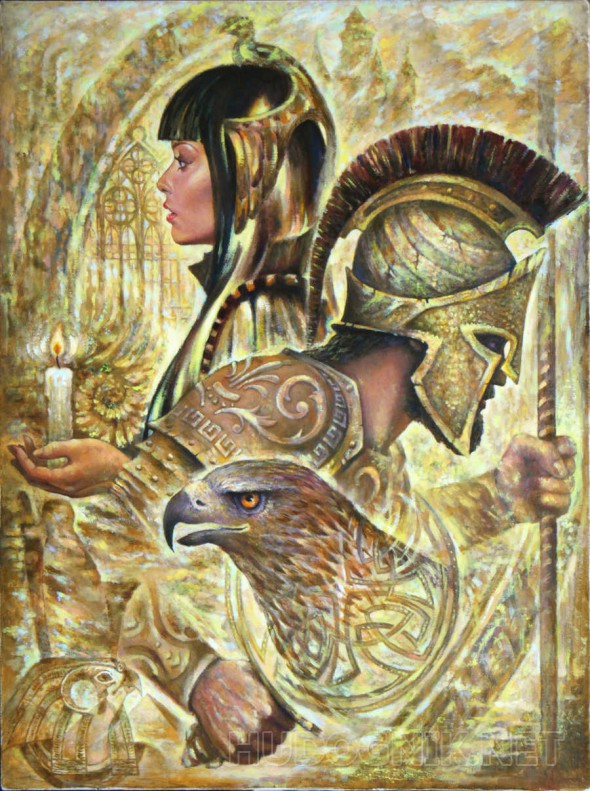 Картина маслом на холсте - Легенда о Соколе