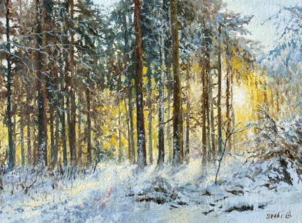 Пейзаж зимнего леса